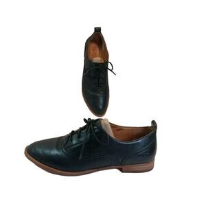 Frye Grace CVO Black Leather Oxford Flat Women's Size 7